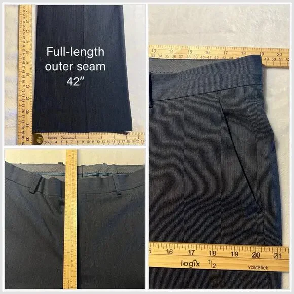 Perry Ellis 3 Piece Suit 44R 38x31.5 Navy Blue and White Textured Look - Picture 11 of 16